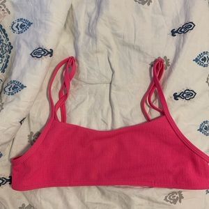 neon pink bikini top